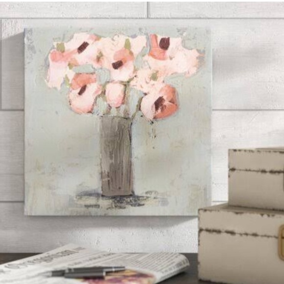 'Pale Rustic Bouquet I' Painting on Canvas